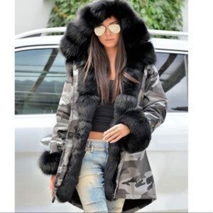 NEW Thicken Fur Hooded Parka Coat NEW